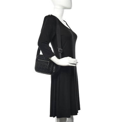 Burberry Calfskin Embossed Monogram Small Camera Bag Black 2 of 8