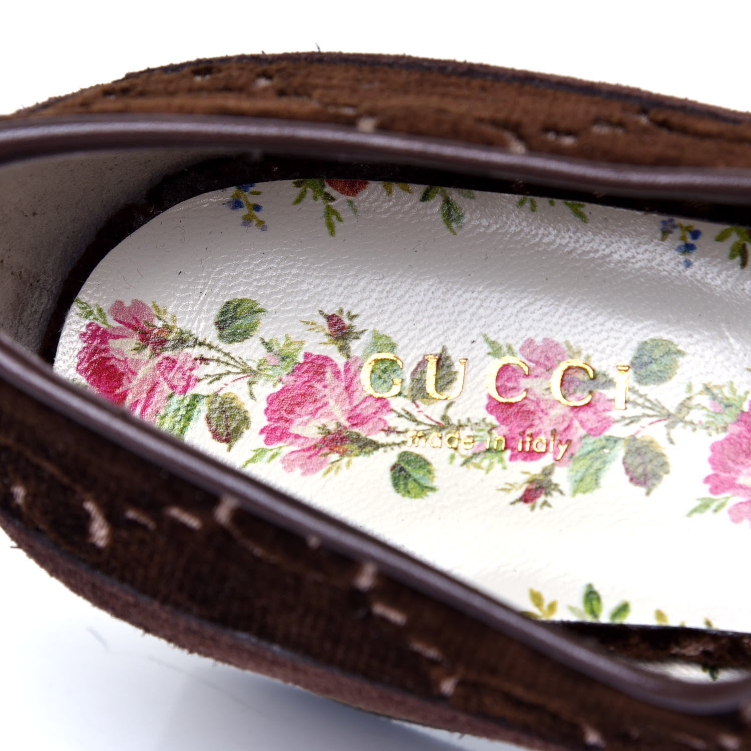 Gucci Velvet GG Monogram Thompson Platform Oxford Loafers 36 Brown 5 of 6