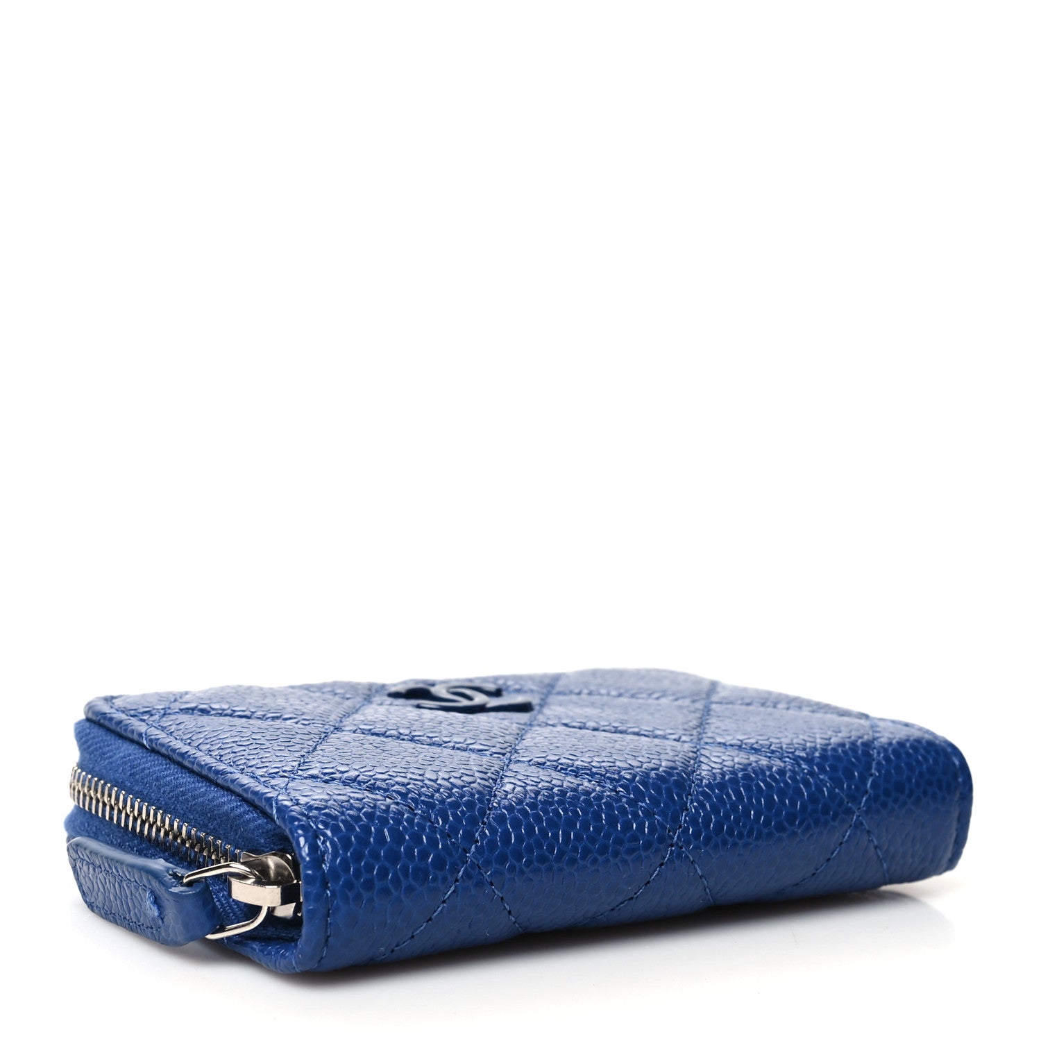 Chanel Caviar Quilted Incognito Zip Coin Purse Blue 4 of 11