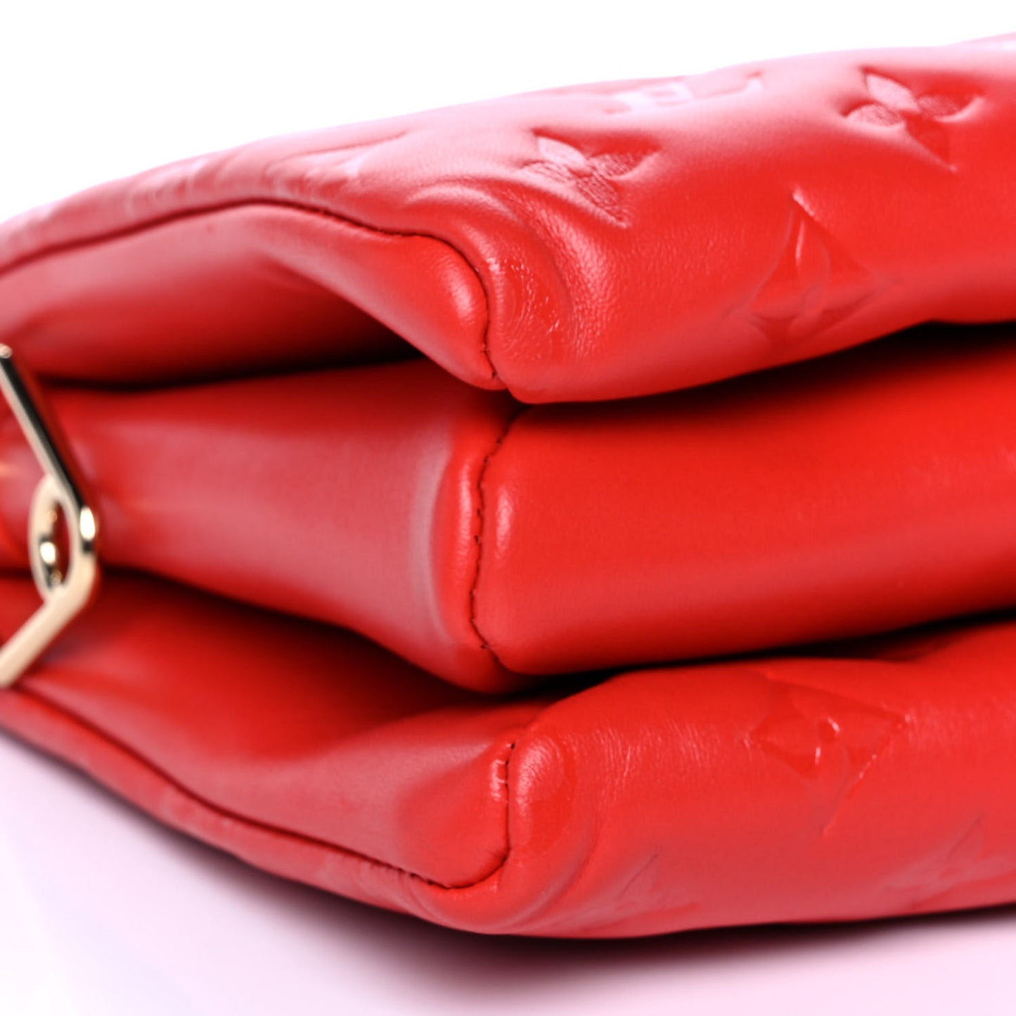 Lambskin Embossed Monogram Coussin PM Red