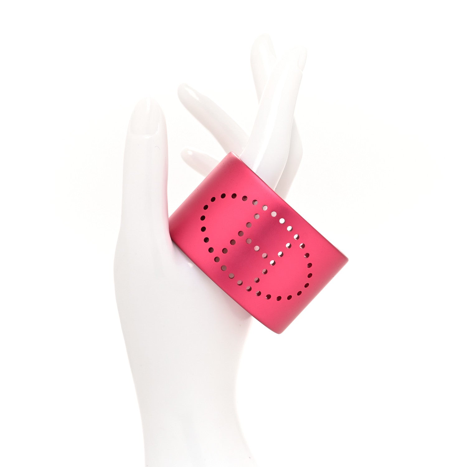 Hermes Aluminium Evelyne Sunset Cuff Bracelet T3 Rose Couture 2 of 4