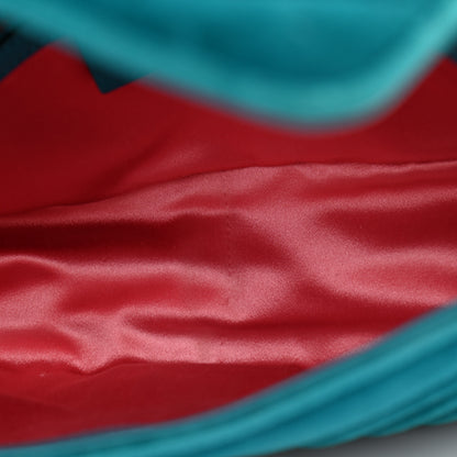 Gucci Velvet Matelasse Small GG Marmont Shoulder Bag Pavone Cyan 6 of 11