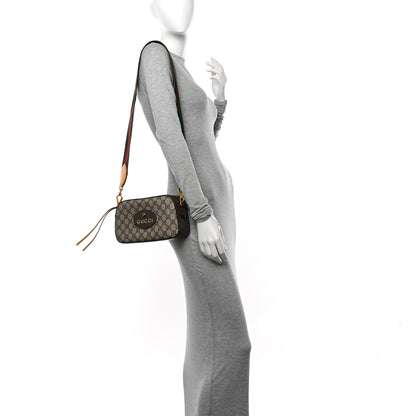 Gucci GG Supreme Monogram Web Neo Vintage Shoulder Bag Beige New Acero Crop 2 of 11