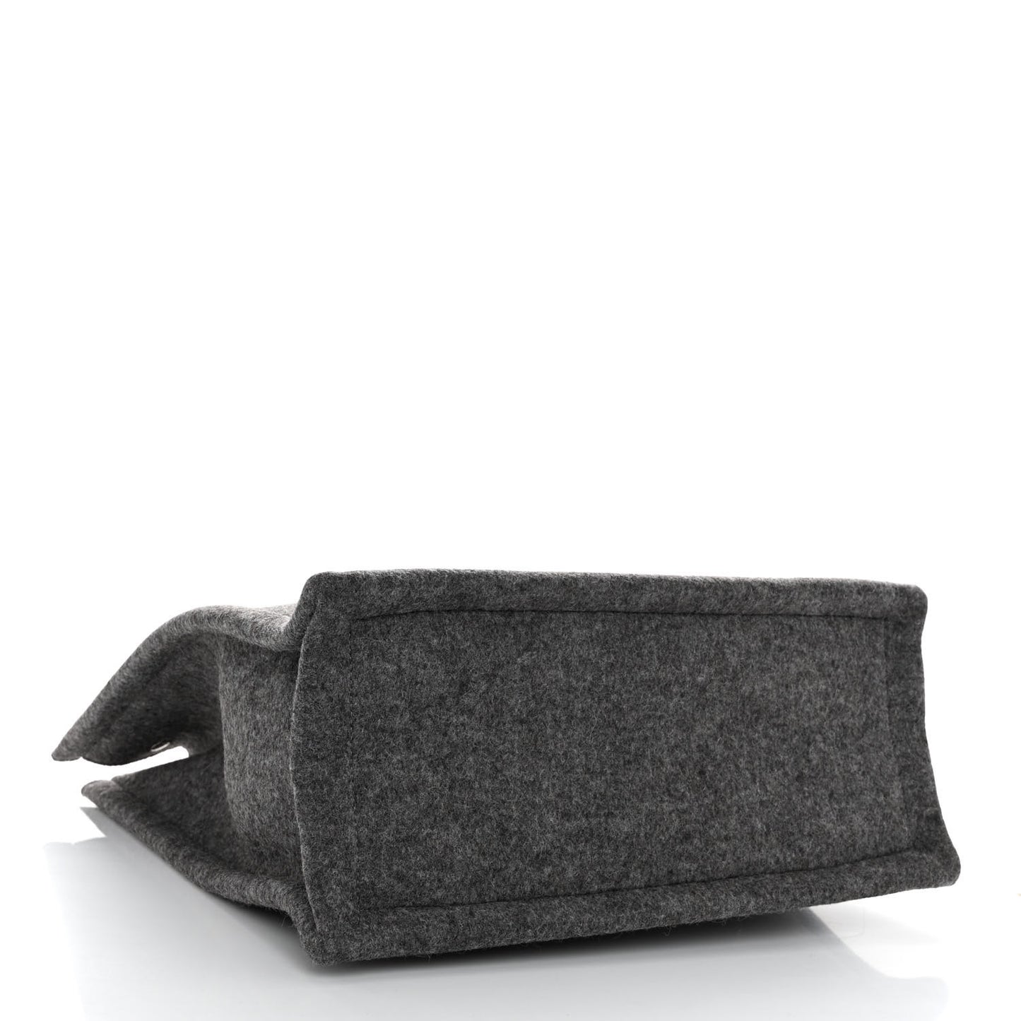 Wool Calfskin Rive Gauche North South Tote Grey
