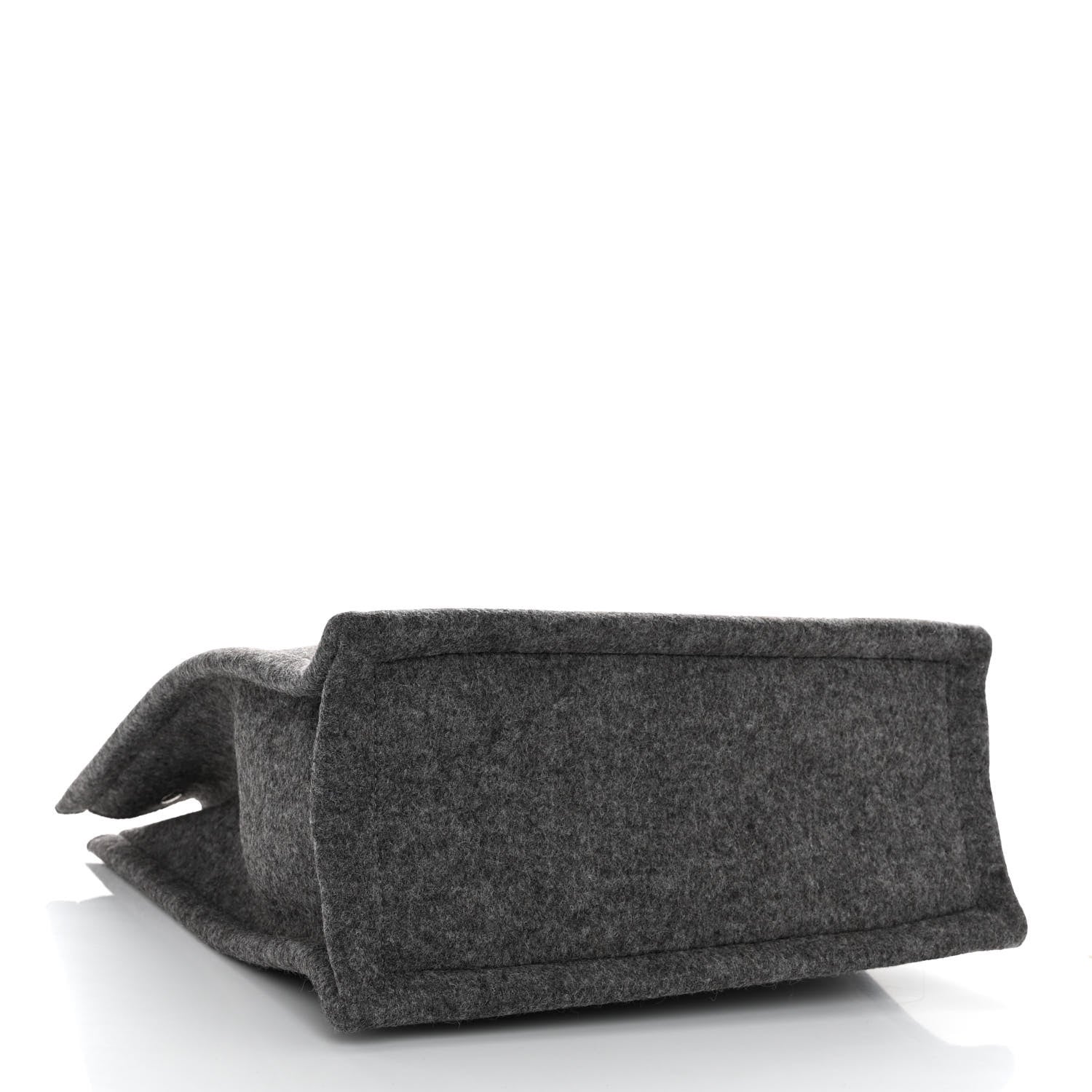 Saint Laurent Wool Calfskin Rive Gauche North South Tote Grey 4 of 9