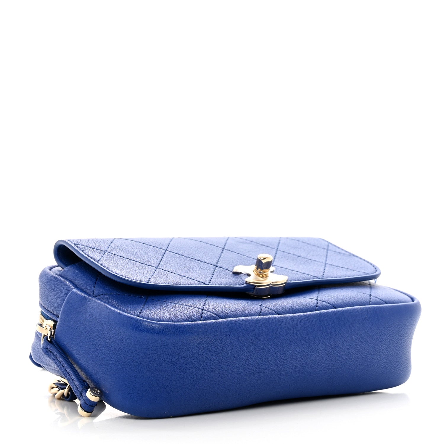 Chanel Calfskin Casual Trip Waist Bag Blue 4 of 9