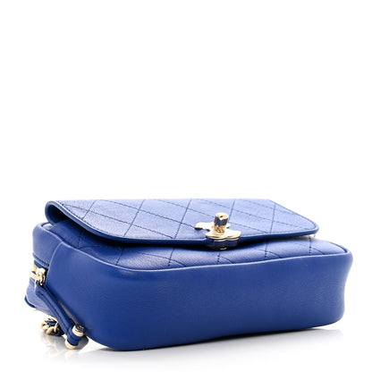 Chanel Calfskin Casual Trip Waist Bag Blue 4 of 9