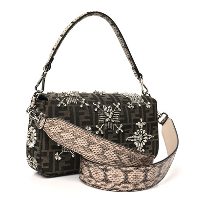 Fendi Re-Edition Elaphe Fabric Jacquard FF 1974 Embroidered Baguette Multicolor 3 of 10