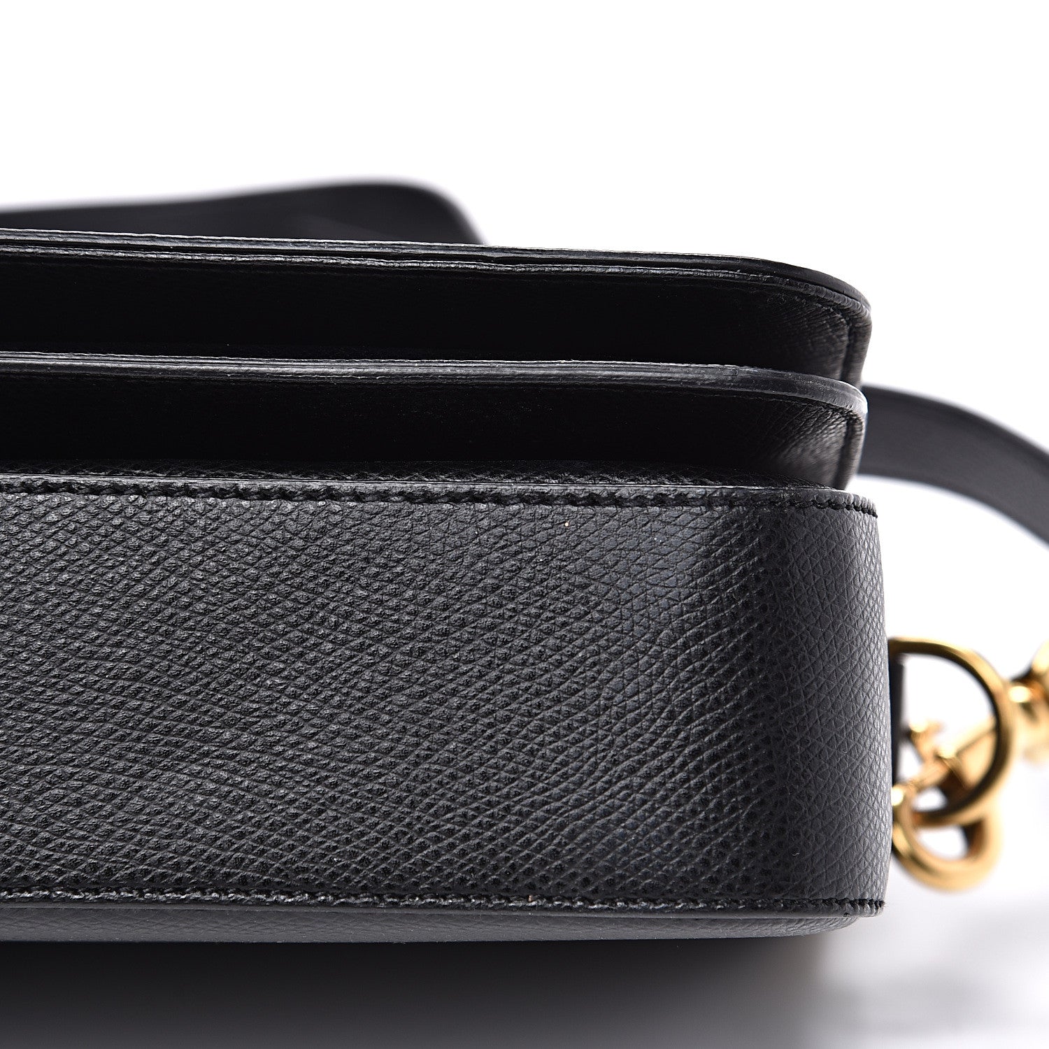Saint Laurent Textured Calfskin Medium Classic Monogram Universite Bag Black 9 of 14