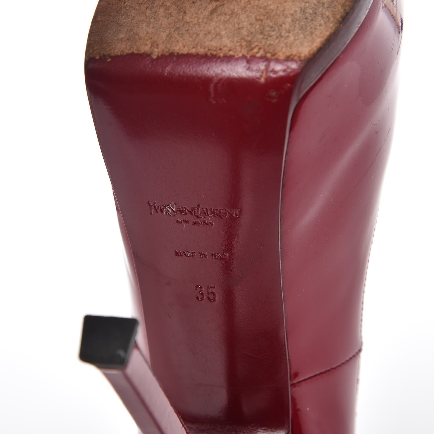 Saint Laurent Vitello Vernice Tribtoo 105 Pumps 35 Fuchsia 8 of 10
