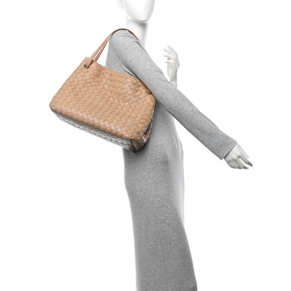 Bottega Veneta Nappa Intrecciato Shoulder Bag Almond 2 of 12