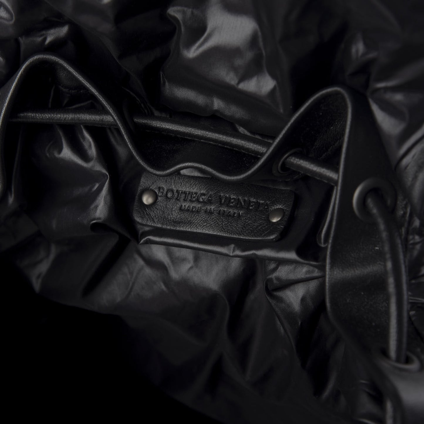 Nylon Calfskin Spinnaker Backpack Black