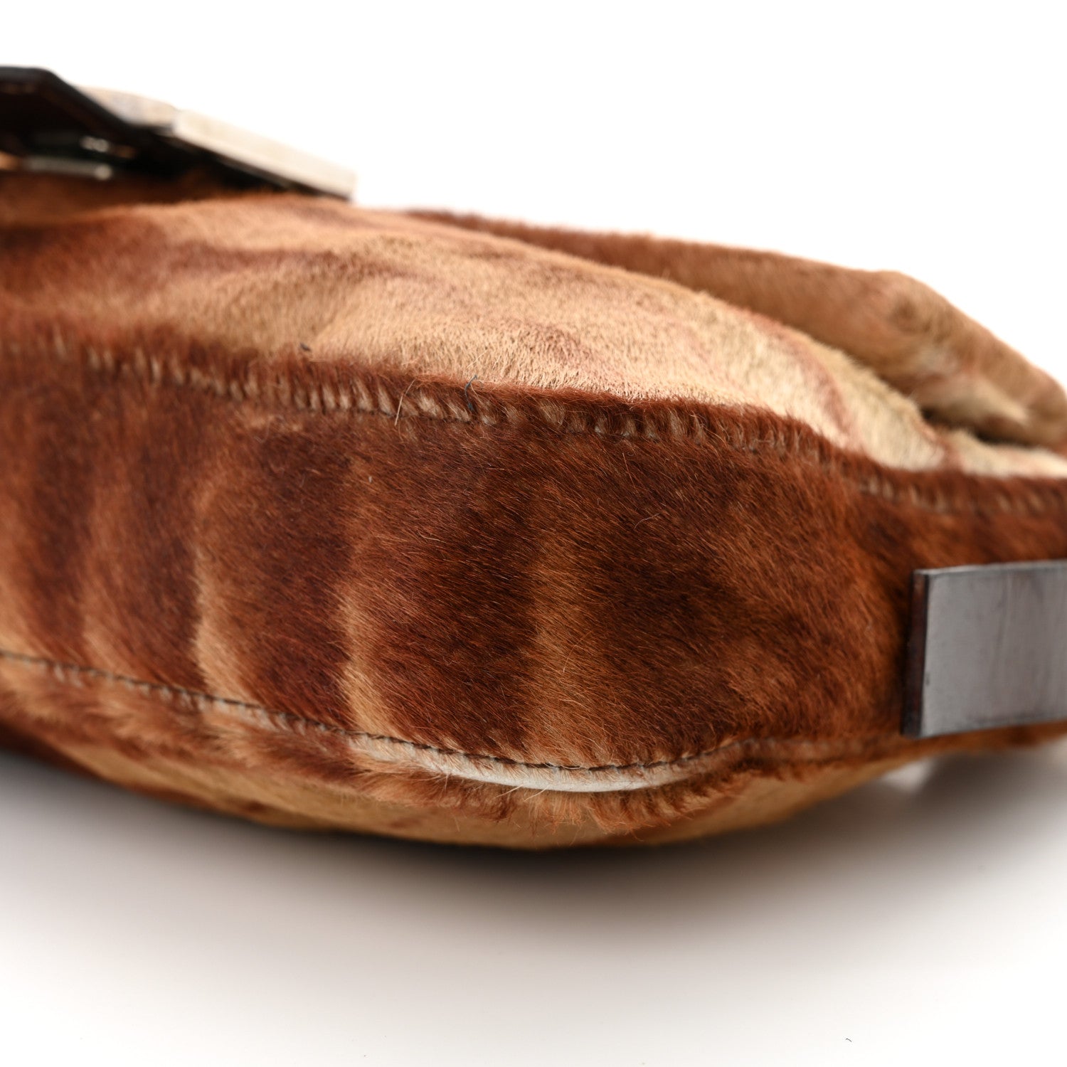 Fendi Calf Hair Zebra Print Baguette Brown 9 of 11