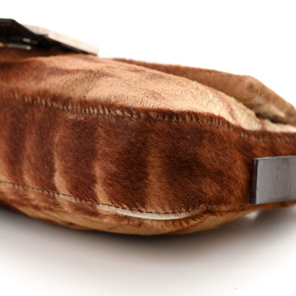 Fendi Calf Hair Zebra Print Baguette Brown 9 of 11