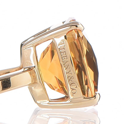 Tiffany 18K Yellow Gold Citrine Sparklers Cocktail Ring 53 6.25 5 of 7