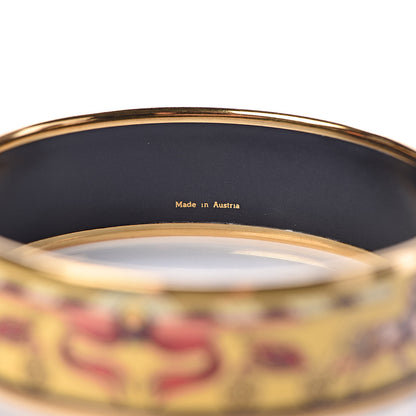 Hermes Enamel Printed Wide Chariots Bracelet 65 5 of 6