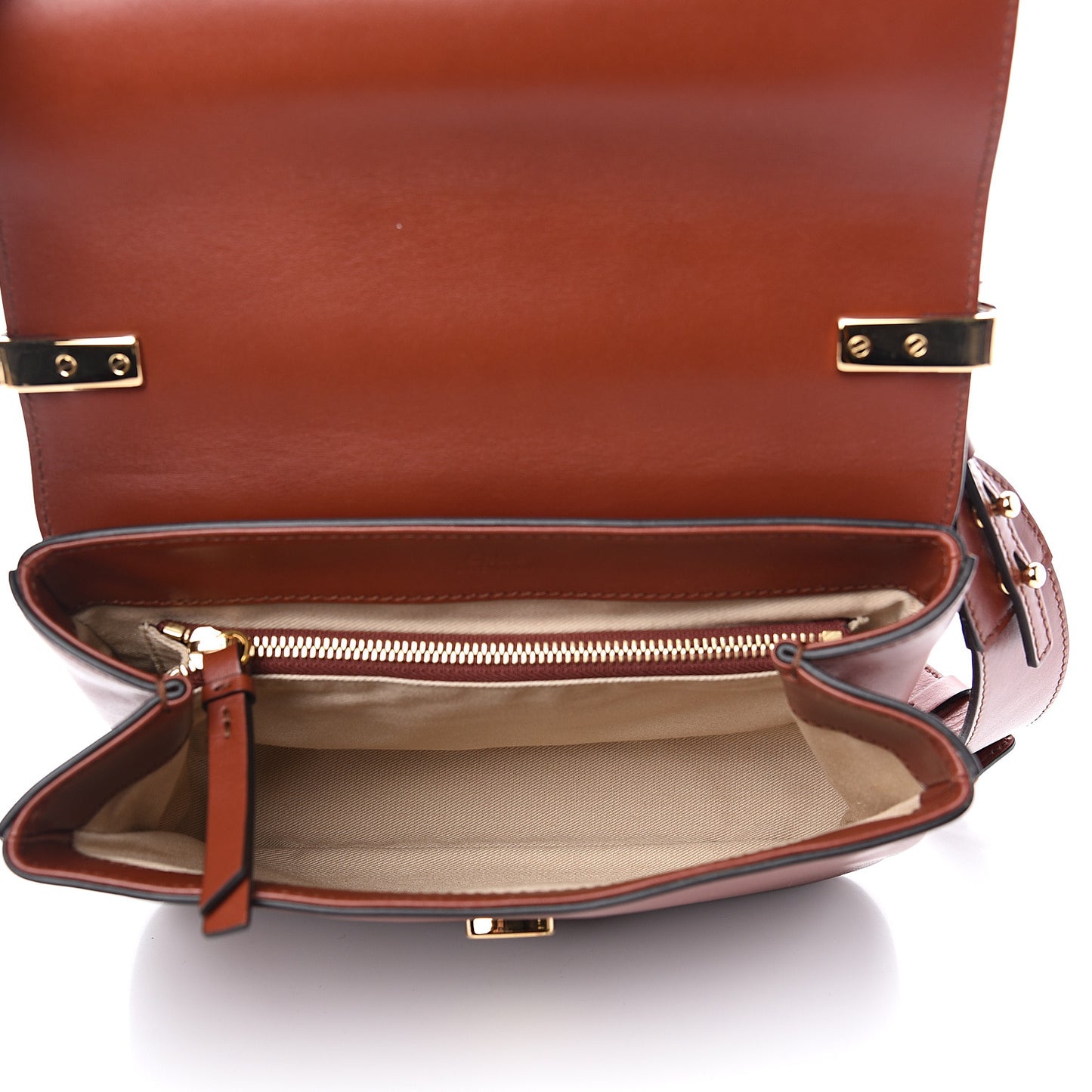 Calfskin Small C Double Carry Sepia Brown
