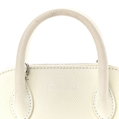 Balenciaga Grained Calfskin XXS Ville Top Handle Bag White Black 13 of 16