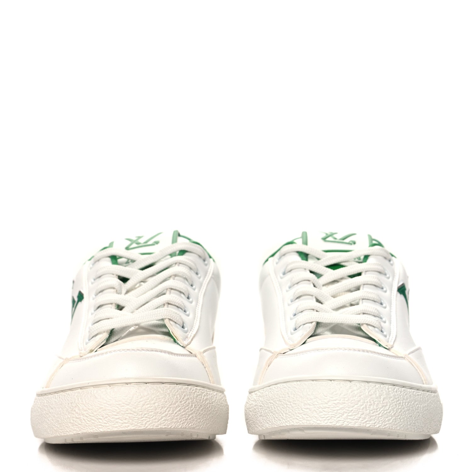 Louis Vuitton Calfskin Womens Charlie Sneaker 38 White Green 3 of 9