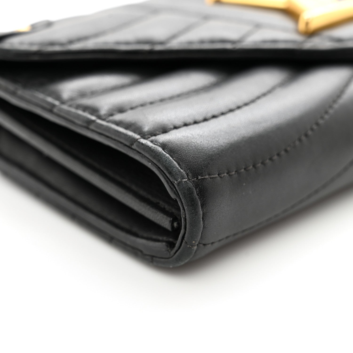 Louis Vuitton Calfskin New Wave Long Wallet Black 10 of 10