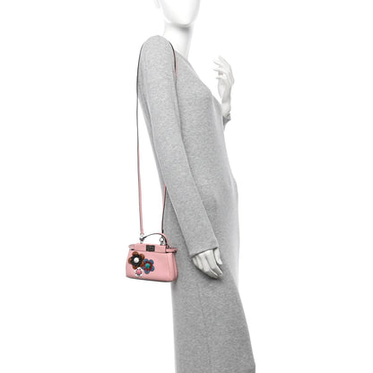 Fendi Nappa Flowerland Micro Peekaboo Iconic Satchel Bubblegum Multicolor 2 of 11