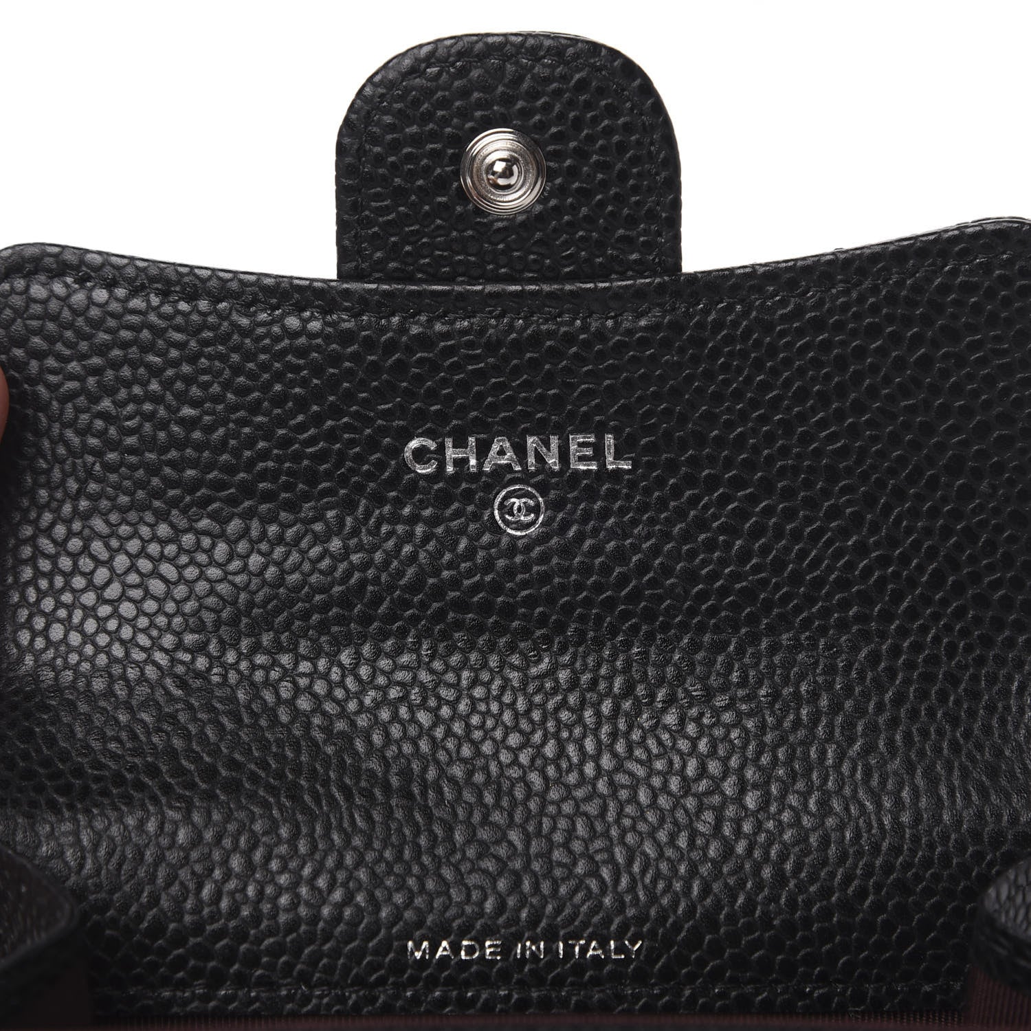 Chanel Caviar Quilted Flap Card Holder Wallet Black 6 of 9