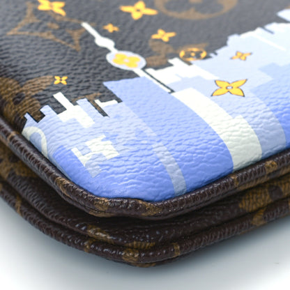 Louis Vuitton Monogram 2019 Christmas Animation Double Zip Pochette 8 of 9