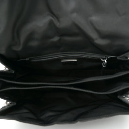 Prada Re-Nylon Vitello Padded Large Flap Shoulder Bag Black 5 of 9