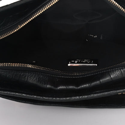 Chanel Crocodile Embossed Calfskin Medium Gabrielle Cocodile Hobo Black 5 of 13