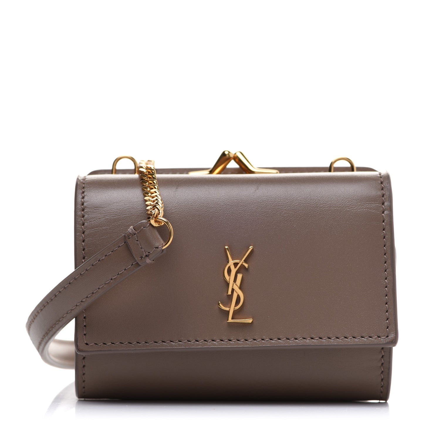 Smooth Calfskin Monogram Rider Belt Bag Taupe