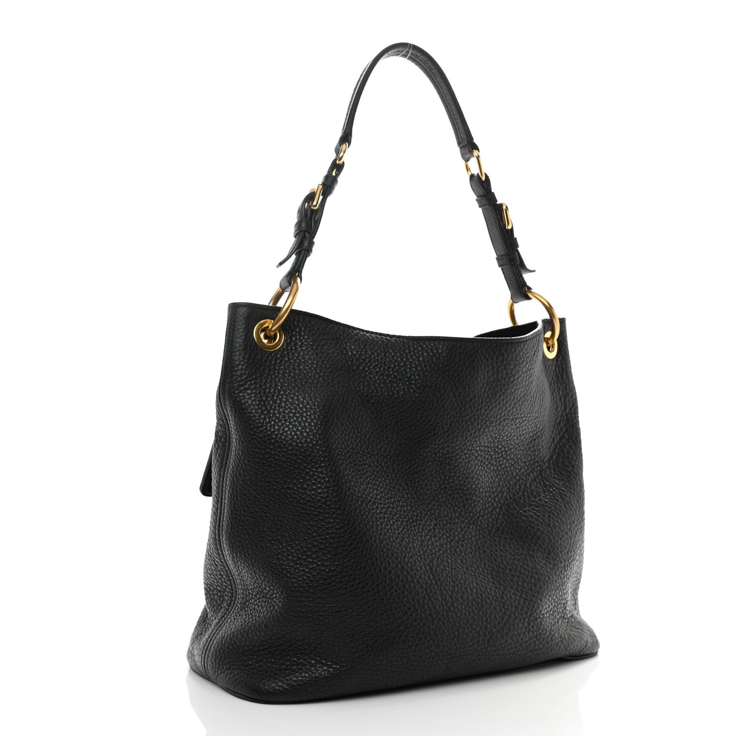 Prada Vitello Daino Hobo Black 2 of 10