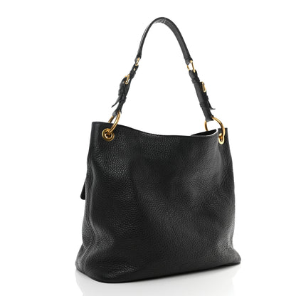 Prada Vitello Daino Hobo Black 2 of 10