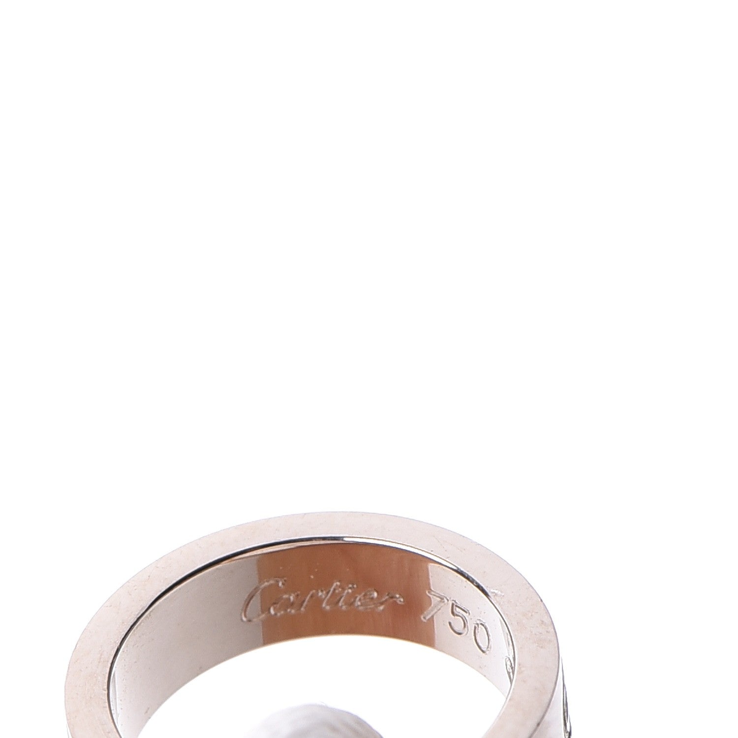 Cartier 18K White Gold Charity LOVE Adjustable Cord Bracelet White 5 of 10