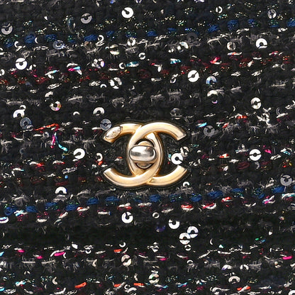 Chanel Tweed Sequin Mini Coco Handle Flap Black 9 of 13