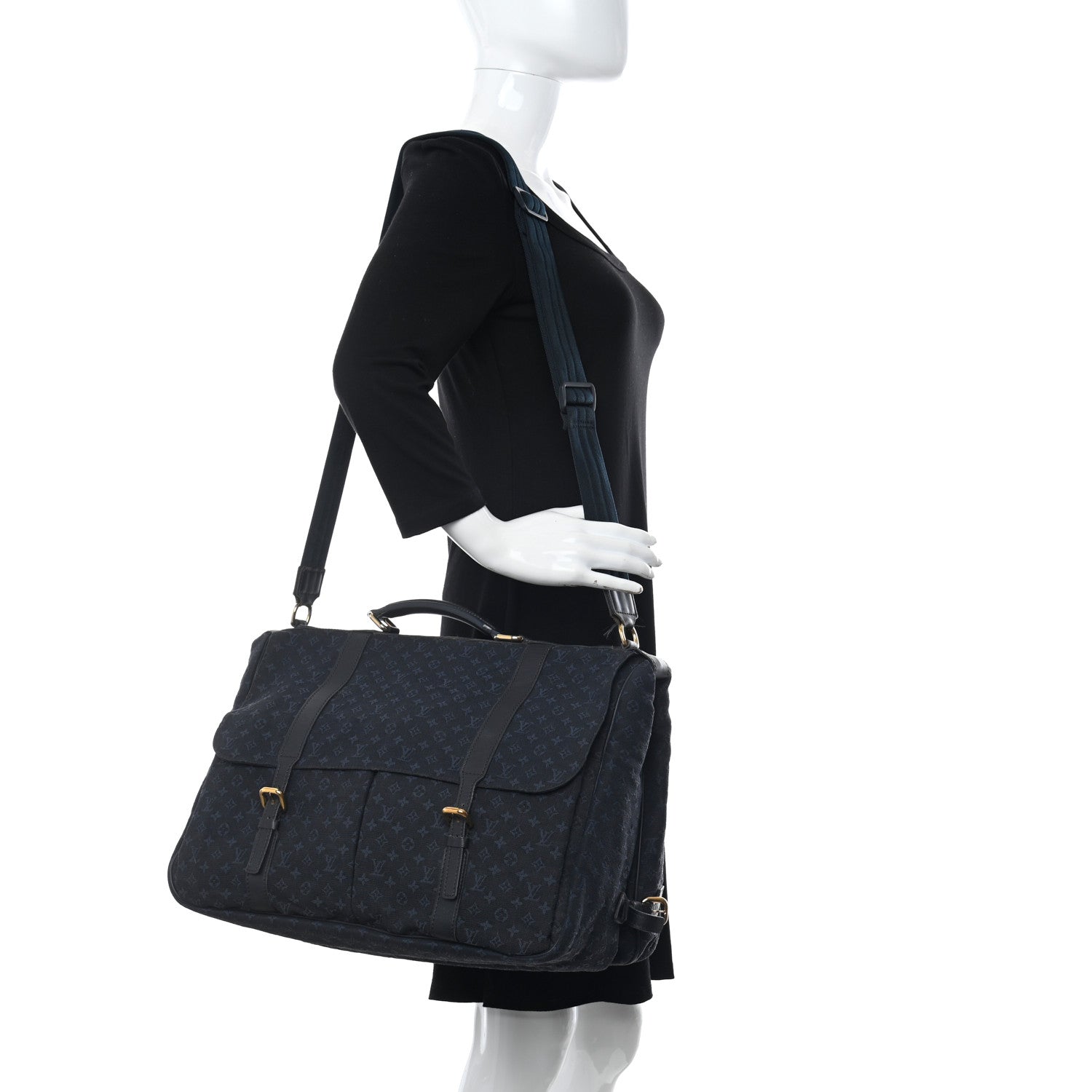 Louis Vuitton Mini Monogram Denise Navy 2 of 15