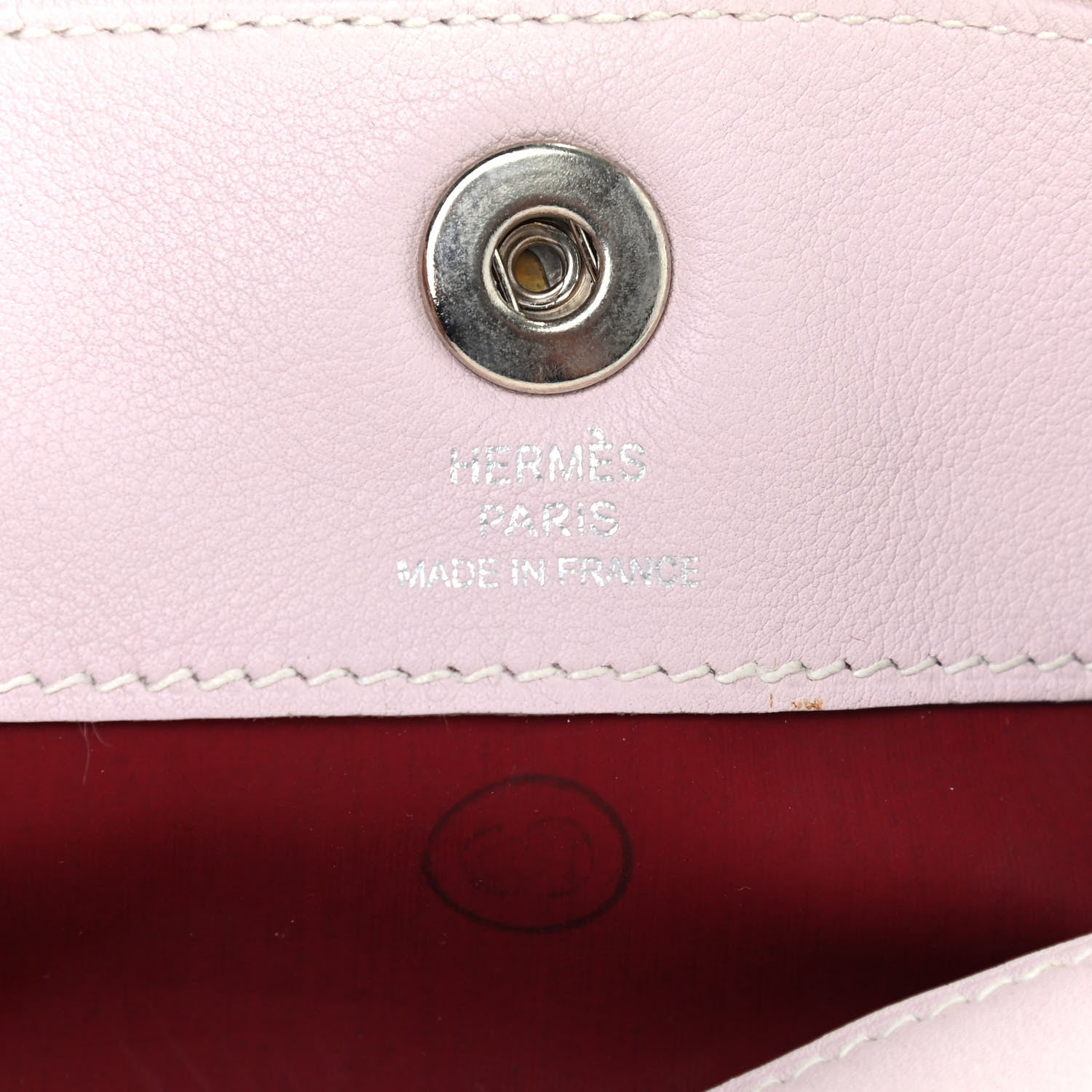 Hermes Evergrain Be-Bop PM Pouch Rose Dragee 6 of 7