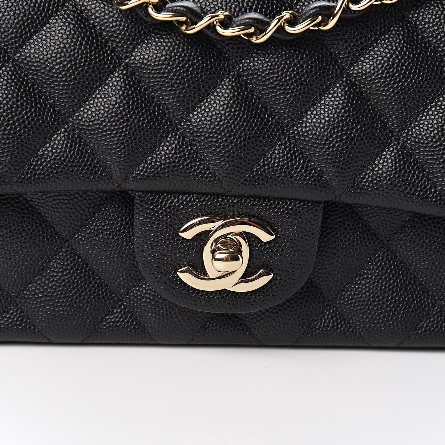 Caviar Quilted Mini Rectangular Flap Black
