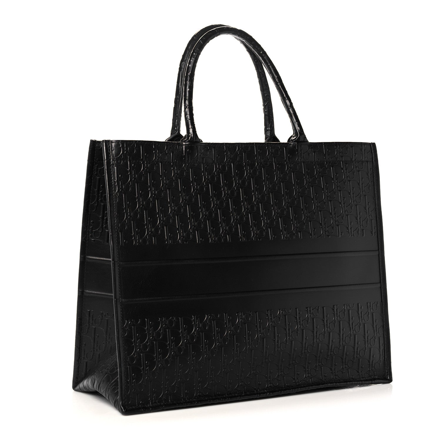 Christian Dior Oblique Calfskin Embossed Large Book Tote Black 3 of 14
