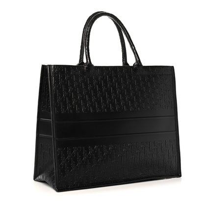 Christian Dior Oblique Calfskin Embossed Large Book Tote Black 3 of 14