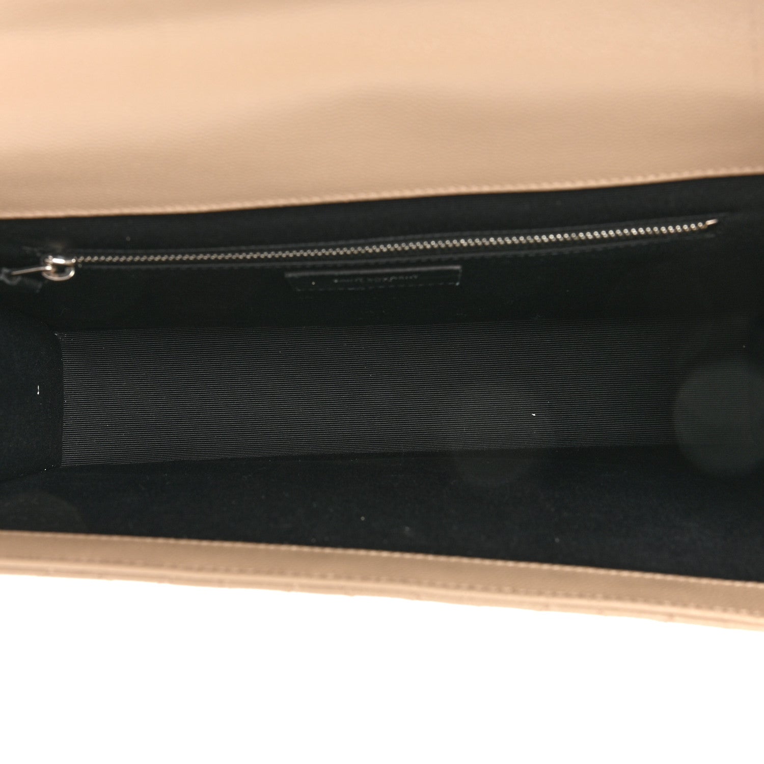 Saint Laurent Grain De Poudre Mixed Matelasse Large Triquilt Monogram Satchel Dark Beige 5 of 15