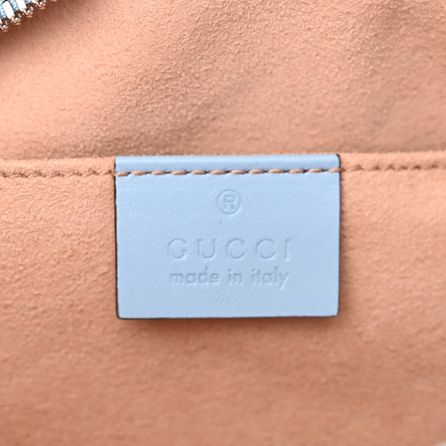 Gucci Calfskin Matelasse Small GG Marmont Chain Shoulder Bag Porcelain Light Blue 6 of 11
