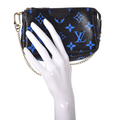 Louis Vuitton Colored Monogram Mini Pochette Accessories Blue Black 2 of 6