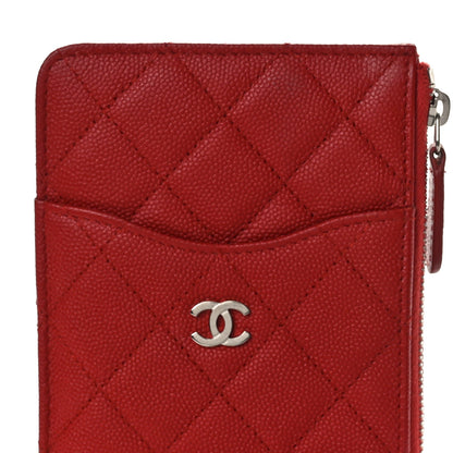 Chanel Caviar Quilted Classic iPhone Pouch Red 3 of 9