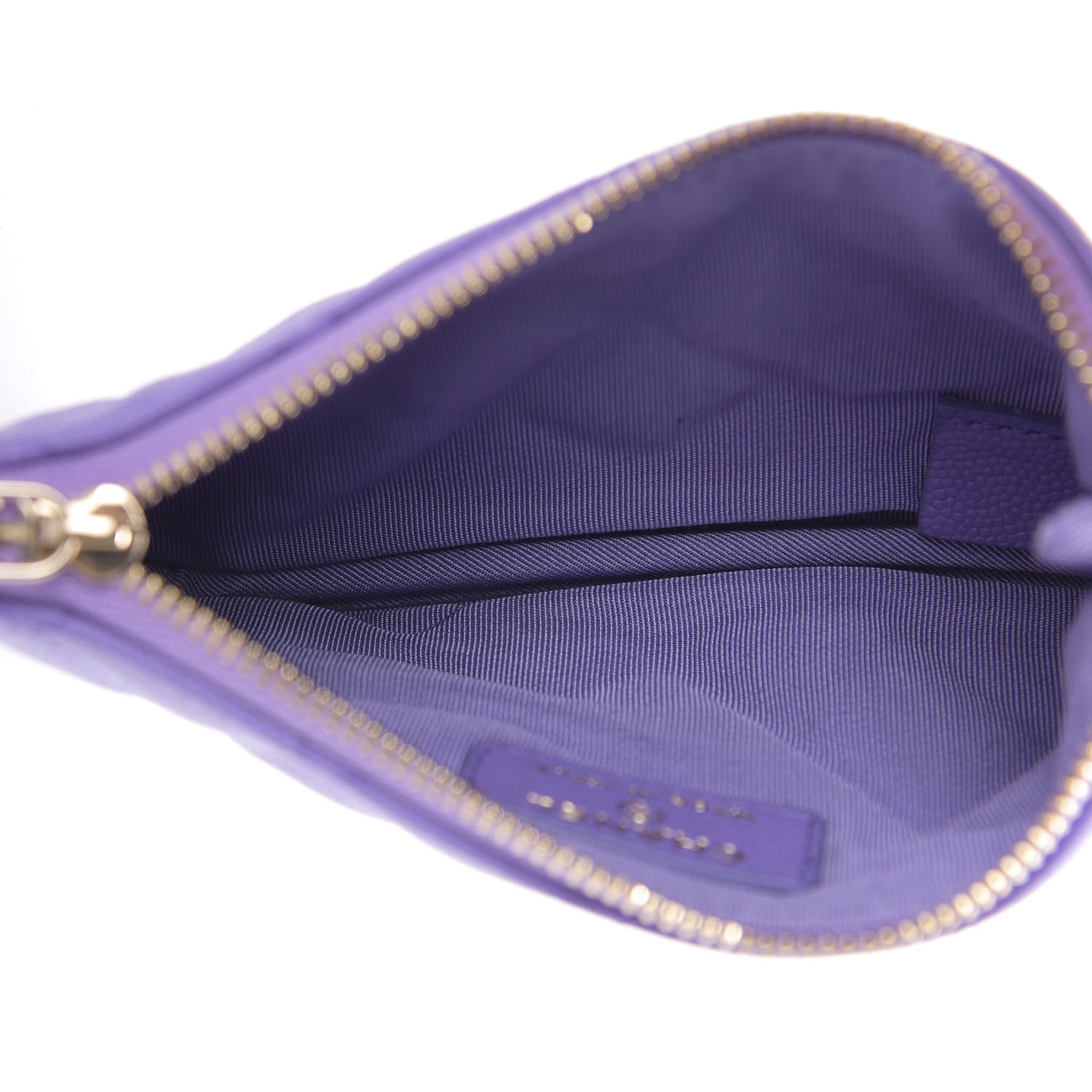 Chanel Caviar Quilted Small Cosmetic Case Purple 5 of 7