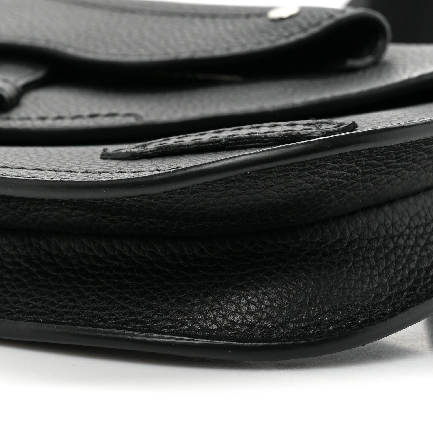 Christian Dior Grained Calfskin Saddle Messenger Bag Black 8 of 10