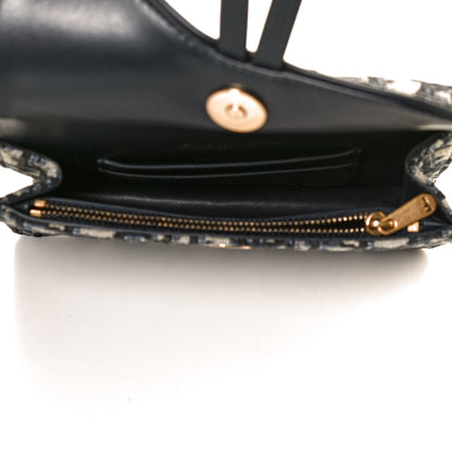 Christian Dior Oblique Saddle Belt Bag Blue 4 of 11