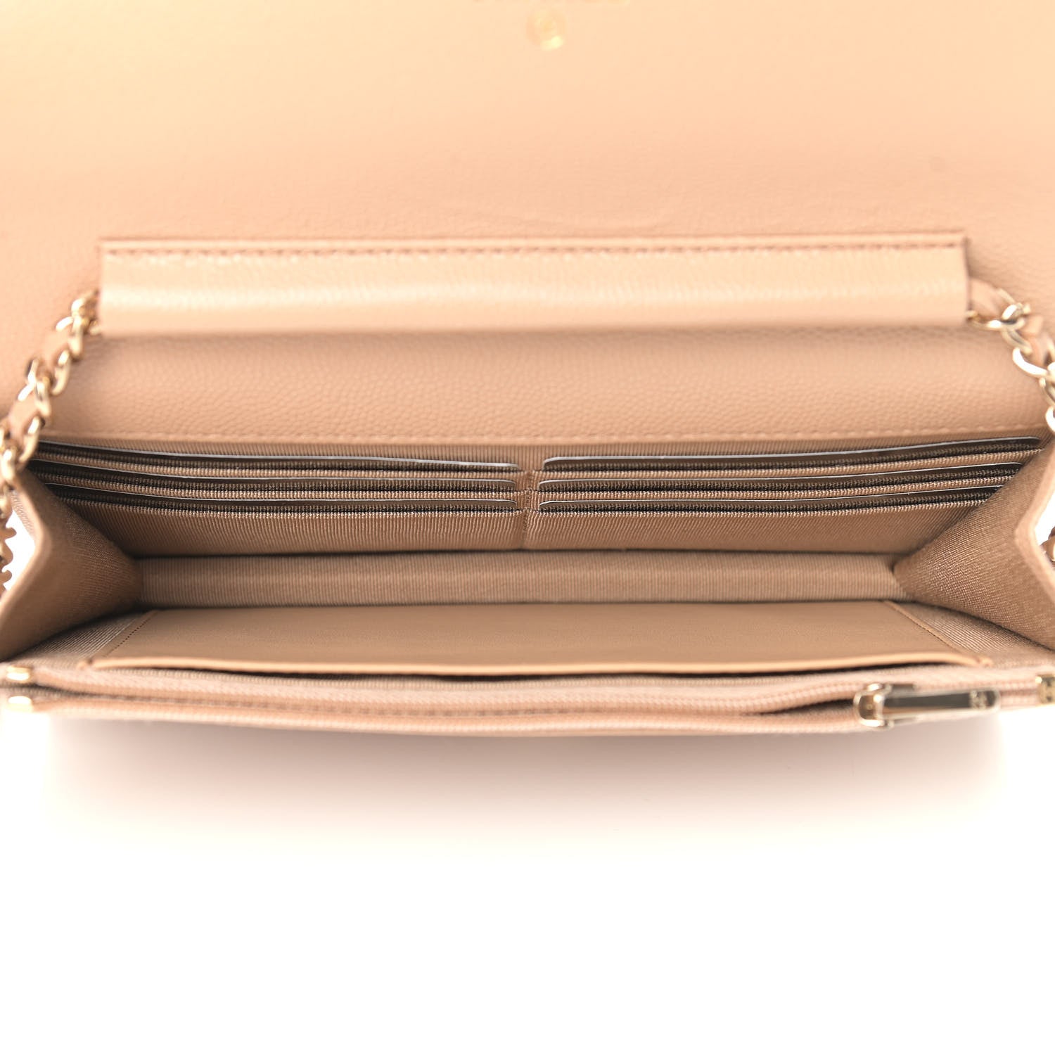 Chanel Caviar Quilted Wallet On Chain WOC Beige 5 of 11