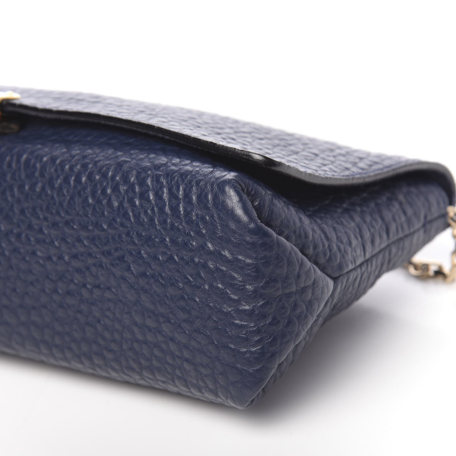 Burberry Signature Grain Medium Mildenhall Crossbody Bag Blue Carbon 11 of 11