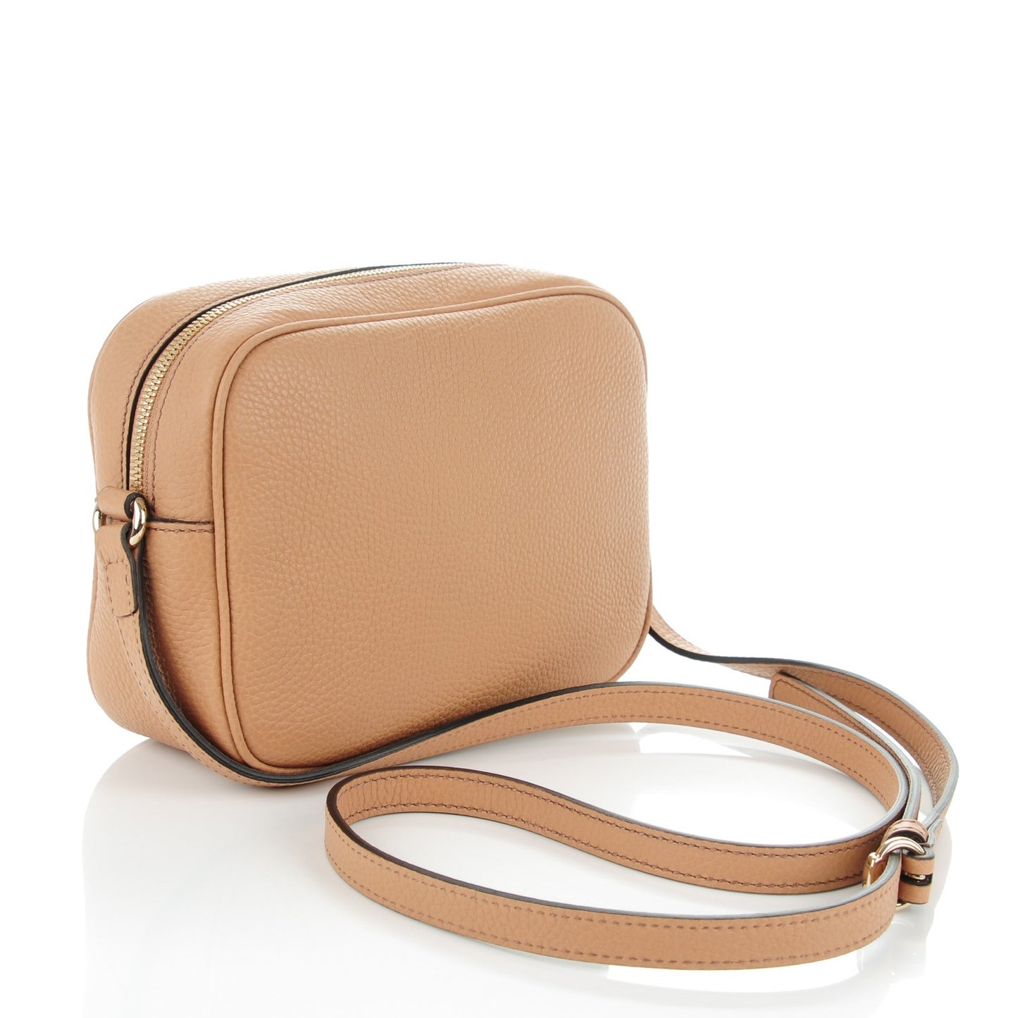 Pebbled Calfskin Small Soho Disco Bag Camelia