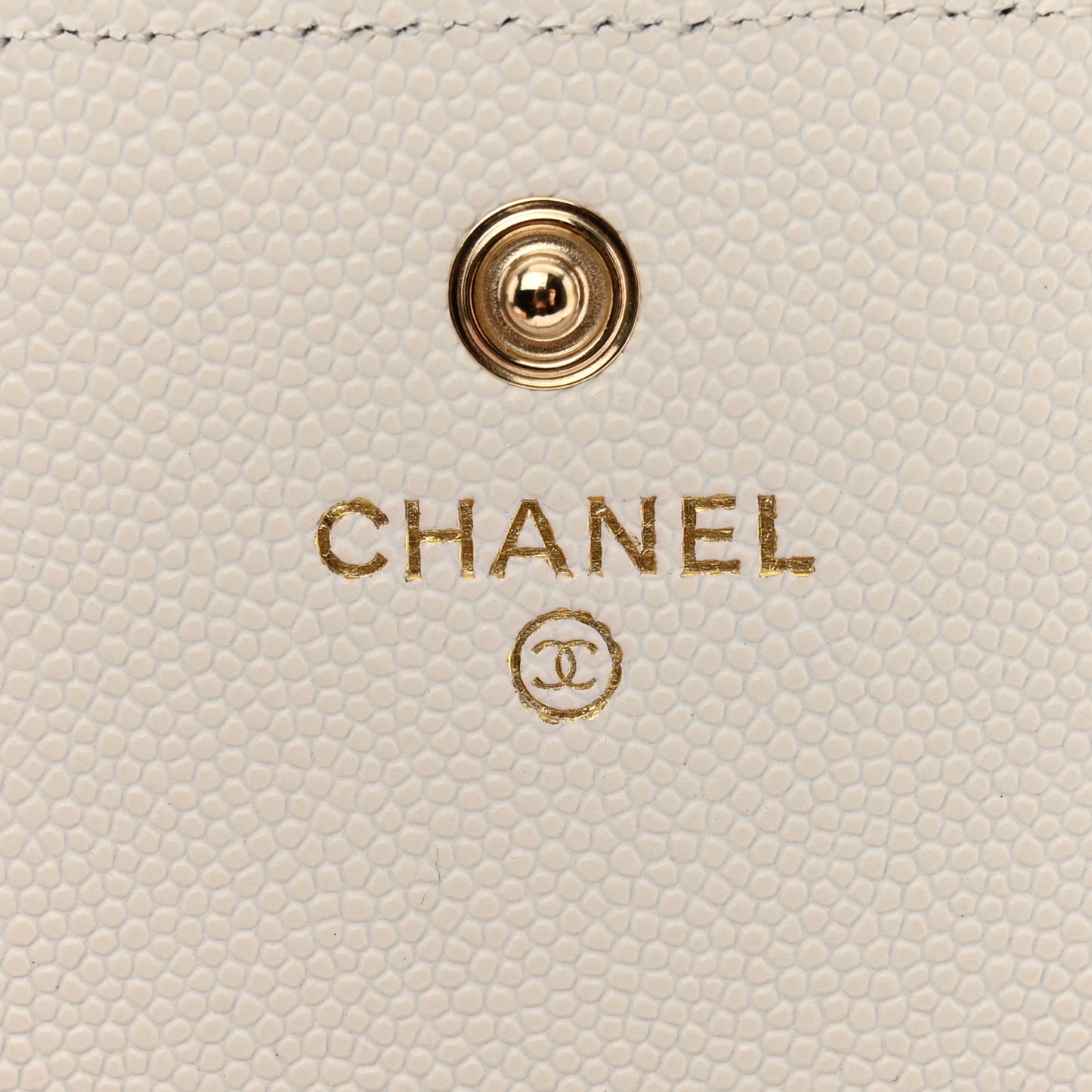 Caviar Quilted Striated CC Large Gusset Flap Wallet White
